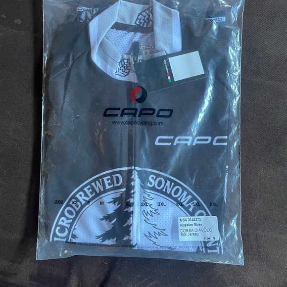 RUSSIAN RIVER BREWING Capo Cycling Jersey Mend Medium NEW with tags - Picture 2 of 7